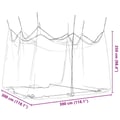 Miniatyrbillede 9 af 9: vidaXL myggenet til udendørs brug 220 mesh sort 300x300x250 cm