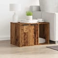 Miniatyrbilde 4 av 11: vidaXL Skap til kattetoalett gammelt tre 60x40x40 cm konstruert tre