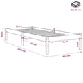 Miniatyrbillede 10 af 10: vidaXL ekstra lang sengeramme uden madras 80x210 cm massivt fyrretræ