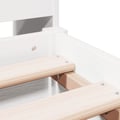 Miniatyrbilde 10 av 11: vidaXL Seng med bokhylle uten madrass hvit 160x200 cm heltre furu
