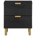 Miniatyrbilde 3 av 11: vidaXL Nattbord svart 40x33x46 cm heltre mango