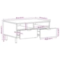 Miniatyrbilde 11 av 11: vidaXL Salongbord svart 80x54x40 cm konstruert tre