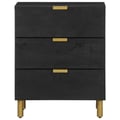 Miniatyrbilde 3 av 11: vidaXL Nattbord svart 50x33x62 cm konstruert tre