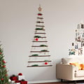 Miniatyrbilde 4 av 9: vidaXL Hengende juletre med toppstjerne 86x180 cm naturlig gren