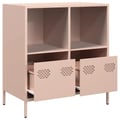 Miniatyrbilde 5 av 11: vidaXL Skjenk rosa 68x39x73,5 cm kaldvalset stål