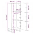 Miniatyrbilde 3 av 11: vidaXL Highboard svart 40x33x110 cm heltre mango