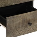 Miniatyrbilde 7 av 11: vidaXL Nattbord lysegrå 40x33x46 cm heltre mango