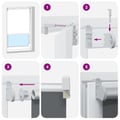 Miniatyrbilde 7 av 11: vidaXL Rullegardin lystette 125x150 cm stoff bredde 121,6 cm polyester