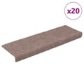 Miniatyrbilde 2 av 9: vidaXL Trappematter selvklebende 20 stk 65x21x4 cm lysebrun rektangulær kant