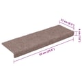Miniatyrbilde 9 av 9: vidaXL Trappematter selvklebende 20 stk 65x21x4 cm lysebrun rektangulær kant