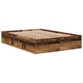 Miniatyrbilde 8 av 11: vidaXL Sengeramme uten madrass gammelt tre 120x190 cm konstruert tre