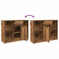 Miniatyrbilde 9 av 11: vidaXL Skjenk med 6 skuffer gammelt tre 101x35x76 cm konstruert tre