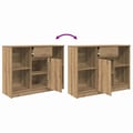 Miniatyrbilde 9 av 11: vidaXL Skjenk med 6 skuffer artisan eik 101x35x76 cm konstruert tre