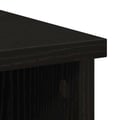 Miniatyrbilde 10 av 11: vidaXL Skjenk med skuff svart eik 101x35x76 cm konstruert tre