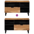 Miniatyrbilde 10 av 11: vidaXL TV Enheter Solid akasietre 80 x 33,5 x 46 cm Konstruert tre