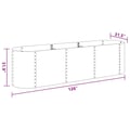 Pikkukuva 11 / 11: vidaXL Korotettu kukkalaatikko 320x80x81 cm galvanoitu teräs hopea