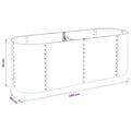 Miniatyrbilde 10 av 11: vidaXL Høybed 240x80x81 cm galvanisert stål grå