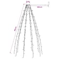 Miniatyrbilde 7 av 7: vidaXL Juletrelys med 150 lysdioder 150 cm