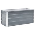 Miniatyrbillede 1 af 9: vidaXL forhøjet plantekasse 100x40x45 cm galvaniseret stål grå