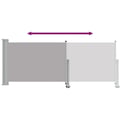 Miniatyrbilde 9 av 11: vidaXL Uttrekkbar sidemarkise 100 x 300 cm grå