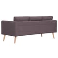 Miniatyrbillede 4 af 9: vidaXL 3-personers sofa i stof gråbrun