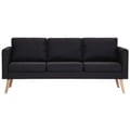 Miniatyrbillede 3 af 9: vidaXL 3-personers sofa i stof sort
