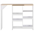 Miniatyrbillede 3 af 6: vidaXL barbord med flytbar hylde 138x39x110 cm hvid