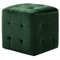 Miniatyrbillede 3 af 8: vidaXL sengeskabe 2 stk. 30 x 30 x 30 cm fløjlsstof grøn