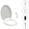 Miniatyrbilde 11 av 11: vidaXL Toalettsete med soft-close og hurtigfeste hvit