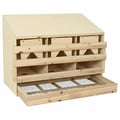 Miniatyrbilde 4 av 10: vidaXL Hekkeboks 3 rom 93x40x65 cm heltre furu