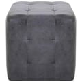 Miniatyrbillede 3 af 7: vidaXL puf 2 stk. 30 x 30 x 30 cm imiteret ruskind