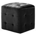 Miniatyrbild 2 av 7: vidaXL Sittpuff 2 st svart 30x30x30 cm sammetstyg