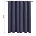 Miniatyrbilde 6 av 6: vidaXL Lystett gardin med metallringer antrasitt 290x245 cm