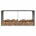 Miniatyrbillede 3 af 7: vidaXL brændeskur til haven 330 x 92 x 153 cm galvaniseret stål brun