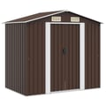Pikkukuva 1 / 11: vidaXL Puutarhan varastovaja ruskea 204x132x186 cm teräs