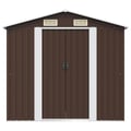 Pikkukuva 5 / 11: vidaXL Puutarhan varastovaja ruskea 204x132x186 cm teräs