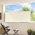Pikkukuva 4 / 11: vidaXL Sisäänvedettävä terassin sivumarkiisi 100x314 cm kerma