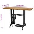 Miniatyrbillede 9 af 9: vidaXL konsolbord med symaskinebase 110 x 40 x 75 cm