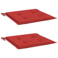 Miniatyrbillede 7 af 10: vidaXL hynder til havestol 2 stk. 50x50x3 cm oxfordstof rød