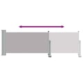 Miniatyrbilde 8 av 11: vidaXL Uttrekkbar sidemarkise 80x300 cm grå
