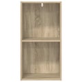 Miniatyrbillede 4 af 11: vidaXL Bogreol/reol med 2 hylder 40x30x76,5 cm konstrueret træ sonoma-eg change