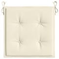 Miniatyrbillede 6 af 9: vidaXL hynder til havestol 4 stk. 40x40x3 cm oxfordstof cremefarvet