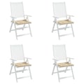 Miniatyrbillede 3 af 9: vidaXL hynder til havestol 4 stk. 40x40x3 cm oxfordstof beige