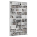 Miniatyrbilde 5 av 7: vidaXL CD-hylle hvit 102x23x177,5 cm konstruert tre