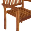 Miniatyrbild 7 av 8: vidaXL Stapelbara trädgårdsstolar 2 st massiv teak