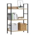 Miniatyrbilde 5 av 11: vidaXL Bokhylle 3 lag eik 60x27,6x90,5 cm konstruert tre