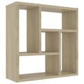Miniatyrbilde 1 av 7: vidaXL Vegghylle sonoma eik 45x16x45 cm konstruert tre