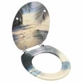 Miniatyrbild 1 av 9: vidaXL Toalettsits med lock MDF strand