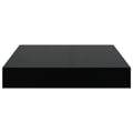 Miniatyrbillede 9 af 11: vidaXL væghylder 4 stk. 23x23,5x3,8 cm MDF sort højglans