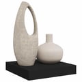 Miniatyrbilde 6 av 11: vidaXL Flytende vegghylle svart 23x23,5x3,8 cm MDF